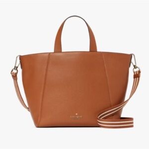 Kate Spade Rosie Satchel Tote Bag Warm Gingerbread Leather Crossbody Purse